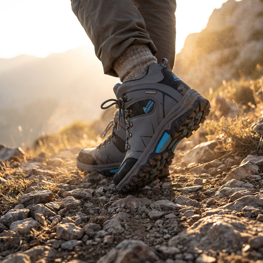 Men’s Waterproof Hiking Boots Rubber Outsole Cushioned Toe Guard, product photo 3