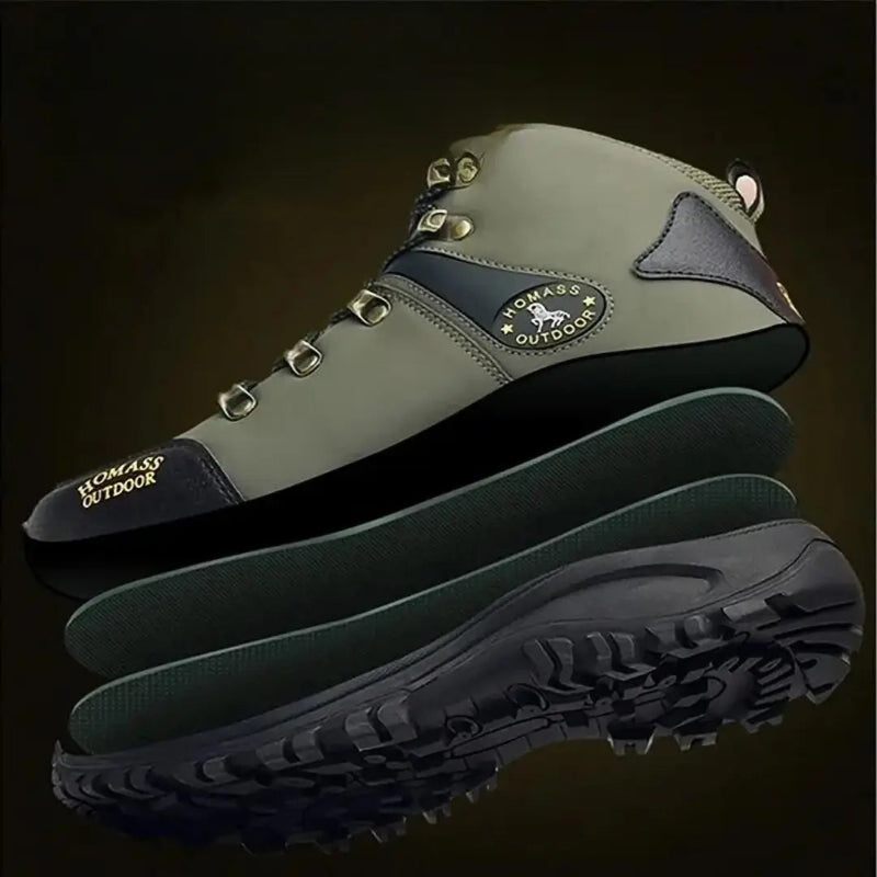 Men’s Waterproof Hiking Boots Wide Fit Supportive Outdoor Shoes – product view 4 | Great Lakes Outdoor