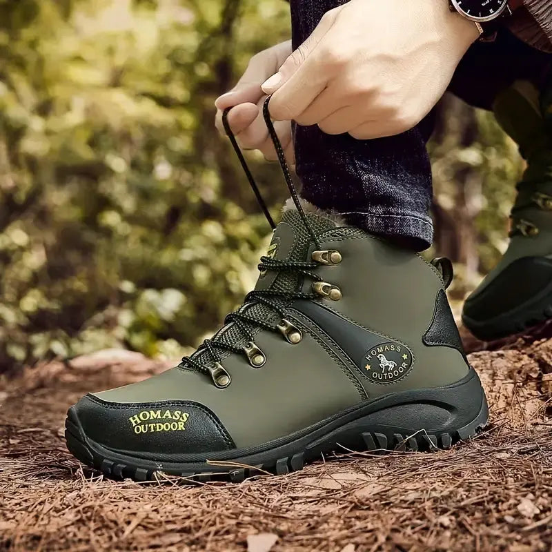 Men’s Waterproof Hiking Boots Wide Fit Supportive Outdoor Shoes – product view 6 | Great Lakes Outdoor