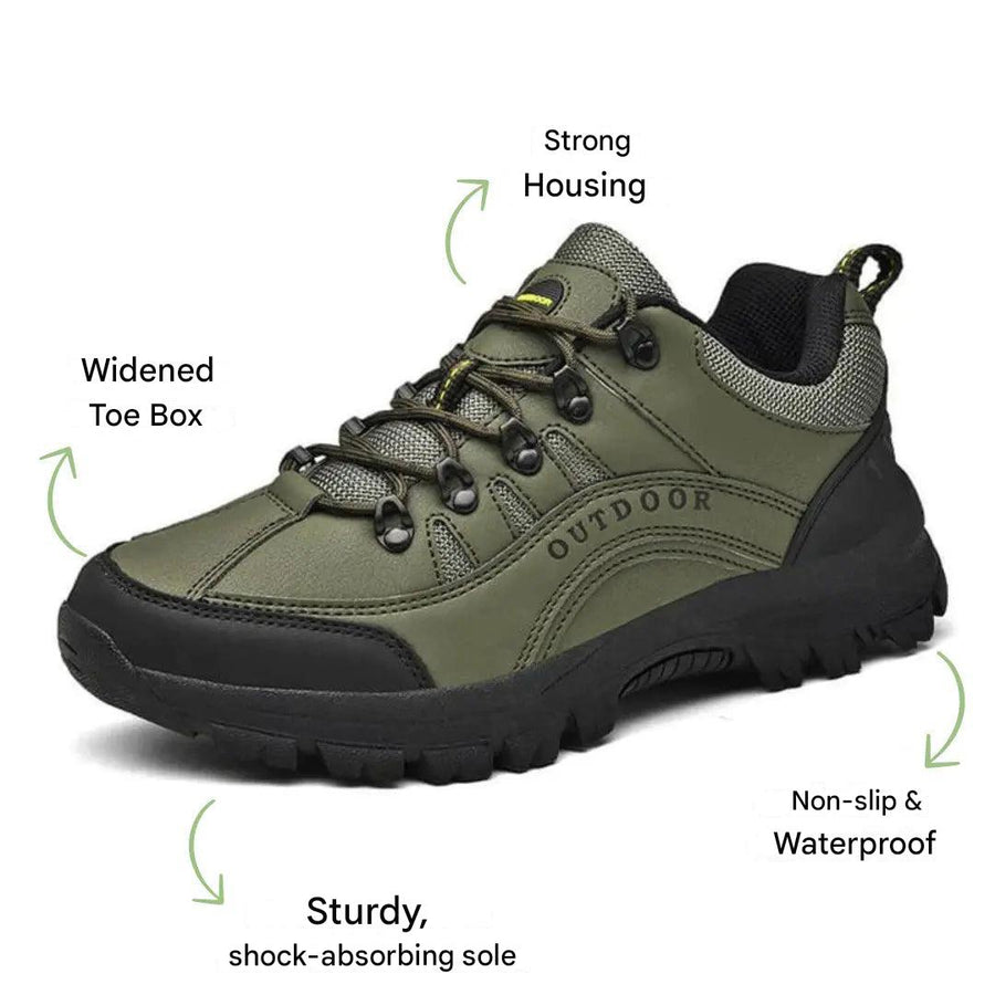 Men’s Waterproof Hiking Shoes Supportive Outdoor Walking Shoes – product view 2 | Great Lakes Outdoor