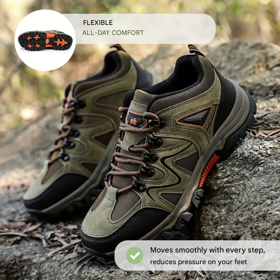 Men’s Waterproof Hiking Shoes Wide Fit Supportive Outdoor Walking Shoes – product view 4 | Great Lakes Outdoor