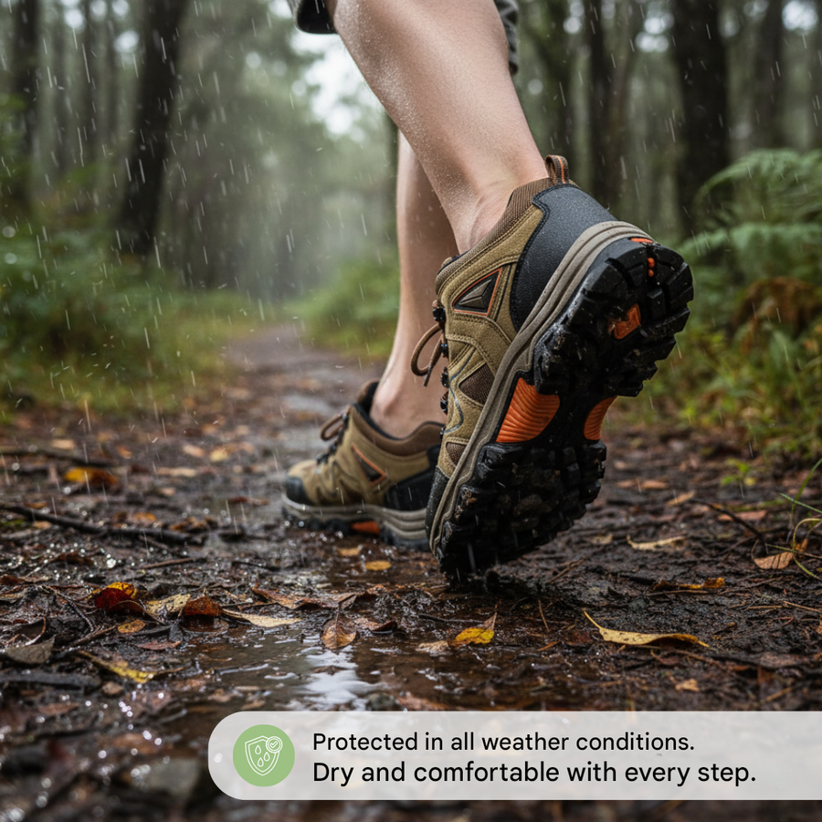 Men’s Waterproof Hiking Shoes Wide Fit Supportive Outdoor Walking Shoes – product view 5 | Great Lakes Outdoor