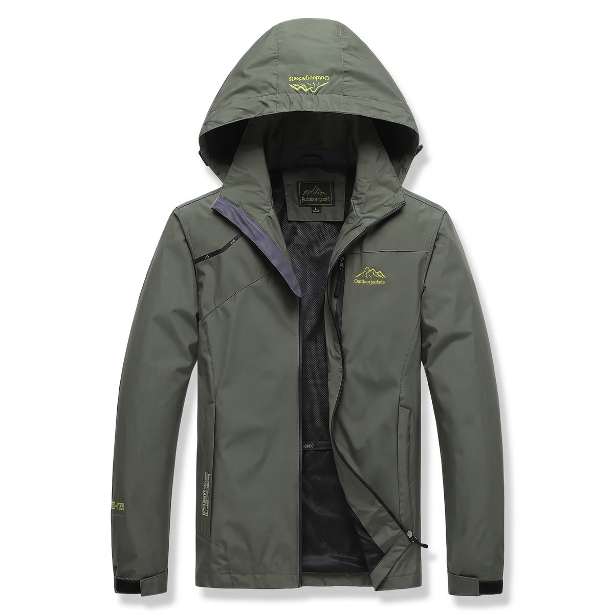 Men's Waterproof Windbreaker Breathable Adjustable Cuff Rain Jacket, product photo 1