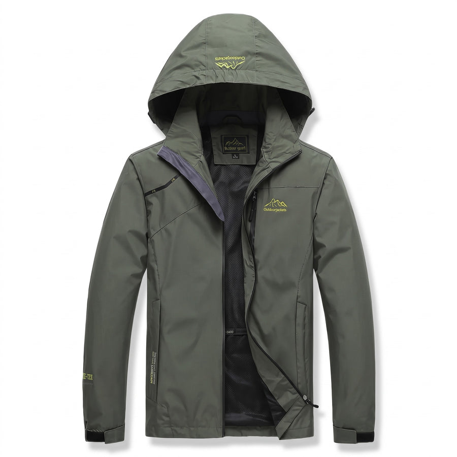 Men's Waterproof Windbreaker Breathable Adjustable Cuff Rain Jacket, product photo 1
