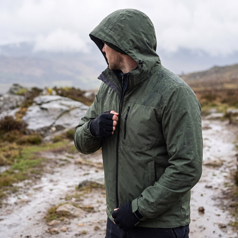 Men's Waterproof Windbreaker Breathable Adjustable Cuff Rain Jacket, product photo 5