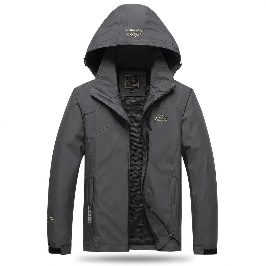 Men's Waterproof Windbreaker Breathable Adjustable Cuff Rain Jacket, product photo 7