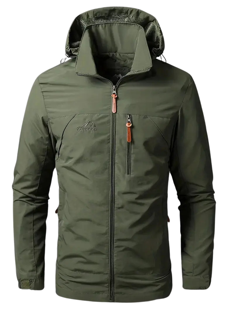 Men’s Waterproof Windproof Jacket Breathable Outdoor Spring Coat – product view 1 | Great Lakes Outdoor