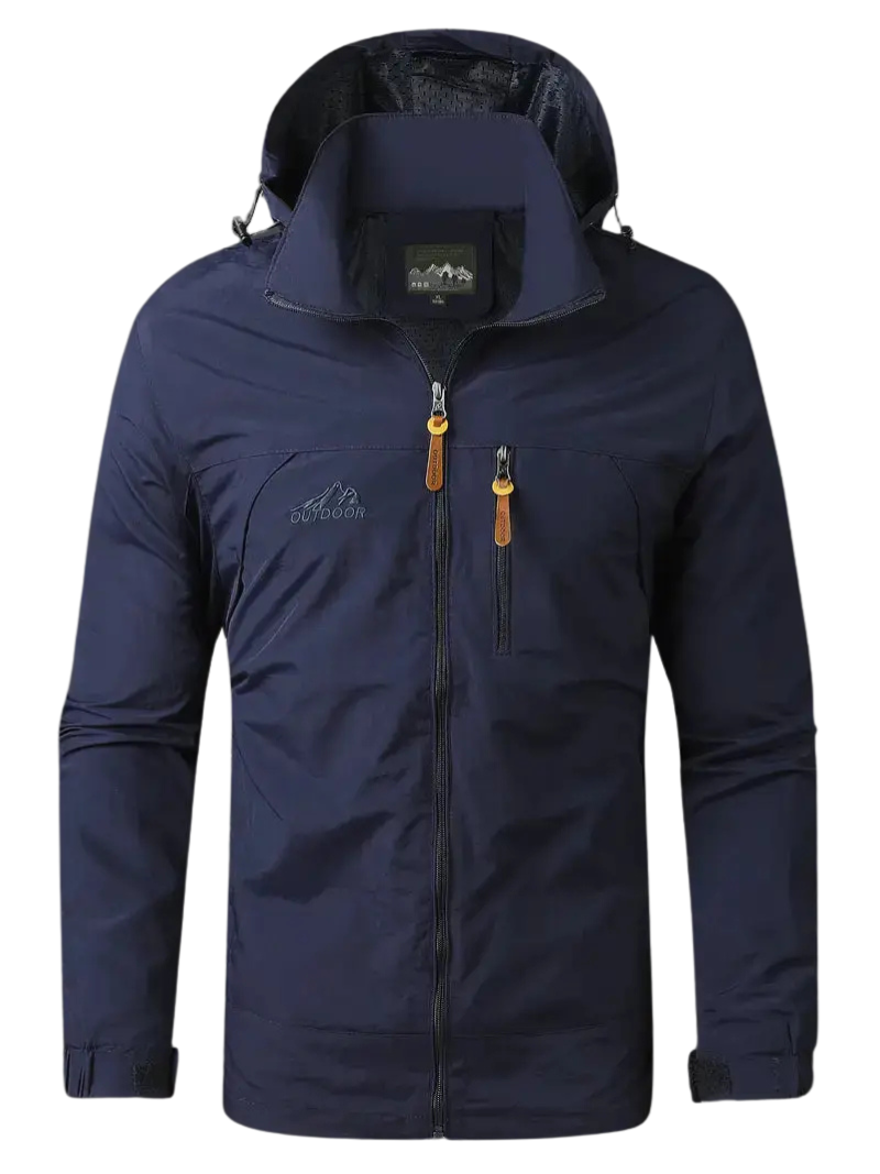 Men’s Waterproof Windproof Jacket Breathable Outdoor Spring Coat – product view 4 | Great Lakes Outdoor