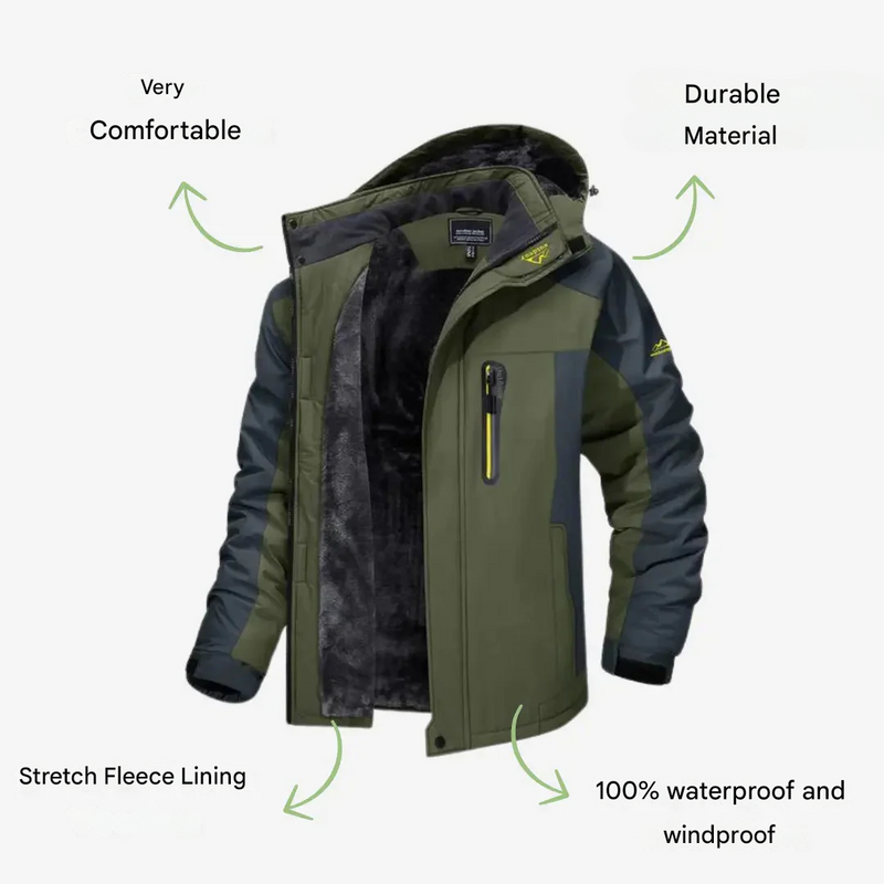 Men’s Waterproof Windproof Winter Jacket Insulated Outdoor Coat – product view 9 | Great Lakes Outdoor