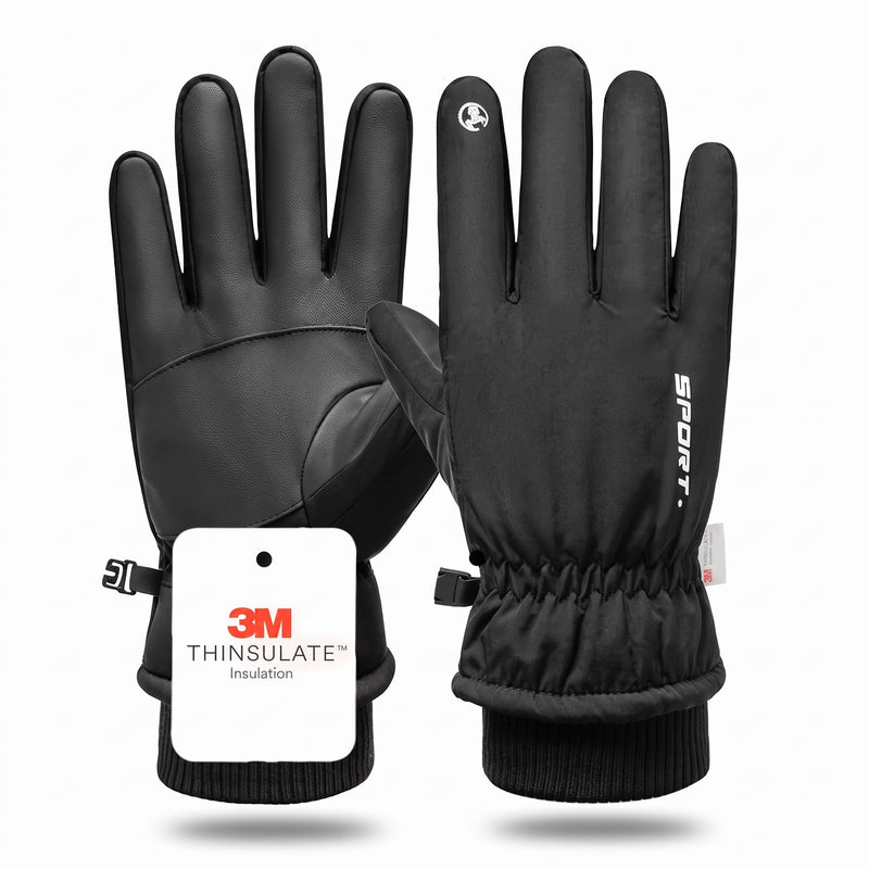 Men's Waterproof Winter Gloves Thinsulate Lined Windproof Non Slip Grip, product photo 1