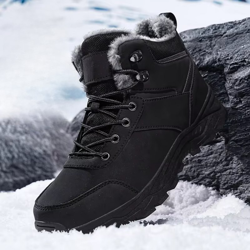 Men’s Waterproof Winter Hiking Shoes Warm Plush Lined Boots – product view 3 | Great Lakes Outdoor