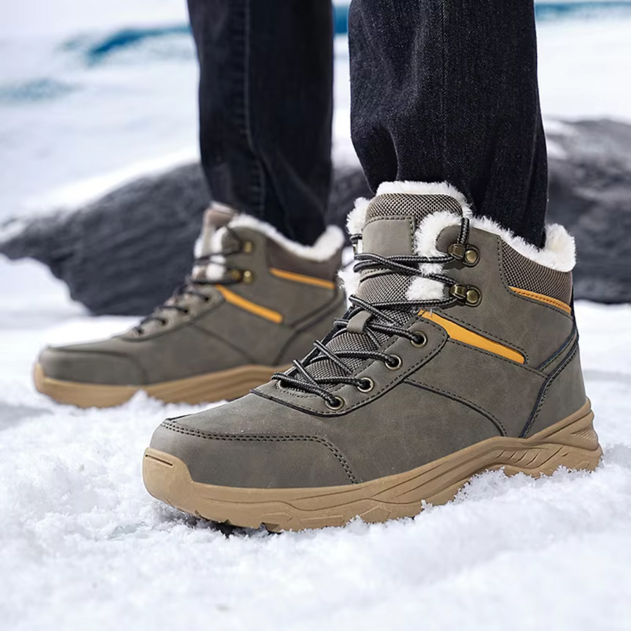 Men’s Waterproof Winter Hiking Shoes Warm Plush Lined Boots – product view 4 | Great Lakes Outdoor