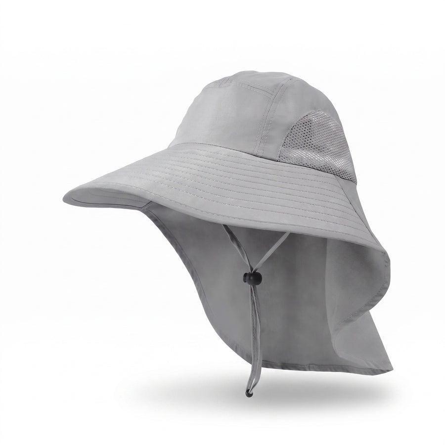 Men’s Wide Brim Sun Hat Waterproof Windproof Neck Flap Hiking Cap, product photo 1