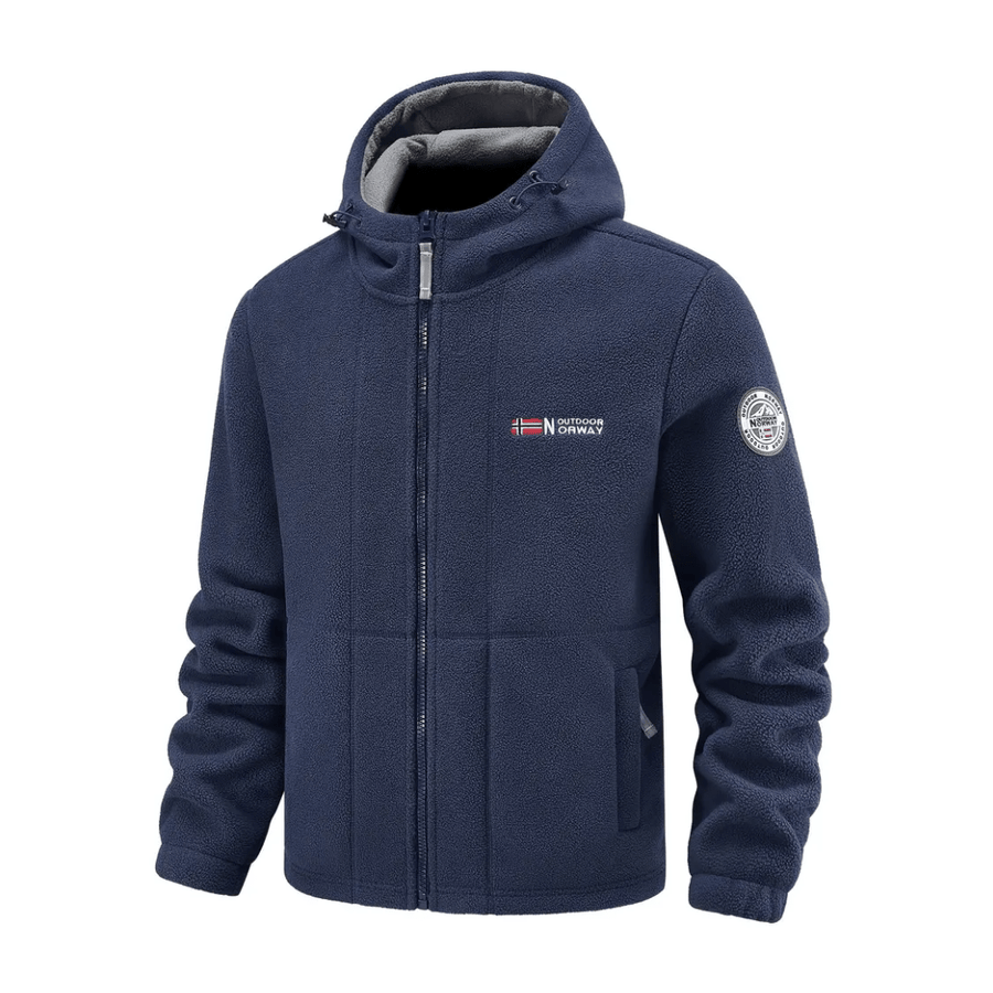 Men's Windproof Fleece Jacket Warm Breathable Hooded Outdoor Coat – product view 6 | Great Lakes Outdoor