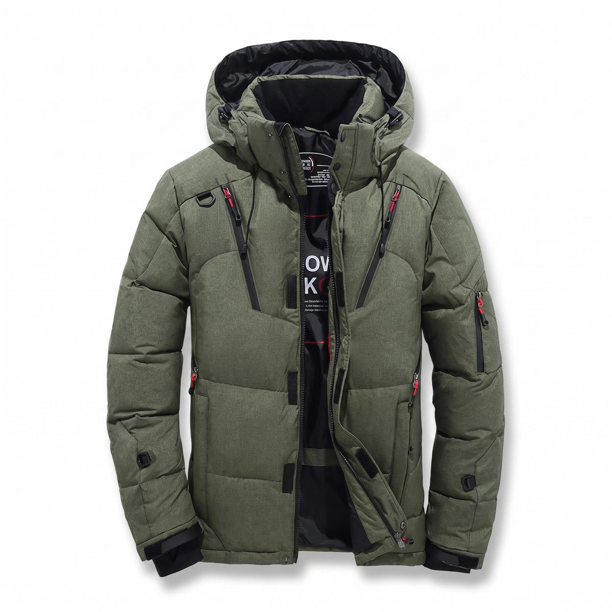 Men's Winter Down Jacket Goose Filled Water Repellent Windproof Coat, product photo 1