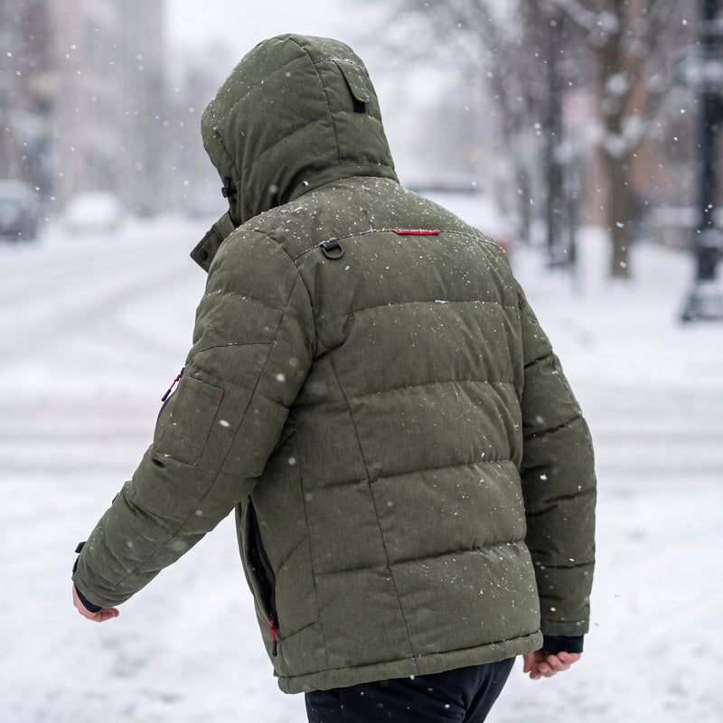 Men's Winter Down Jacket Goose Filled Water Repellent Windproof Coat, product photo 5