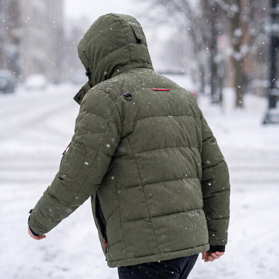 Men's Winter Down Jacket Goose Filled Water Repellent Windproof Coat, product photo 5
