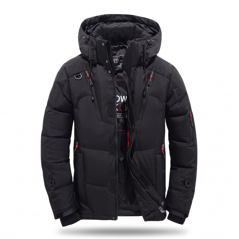 Men's Winter Down Jacket Goose Filled Water Repellent Windproof Coat, product photo 7