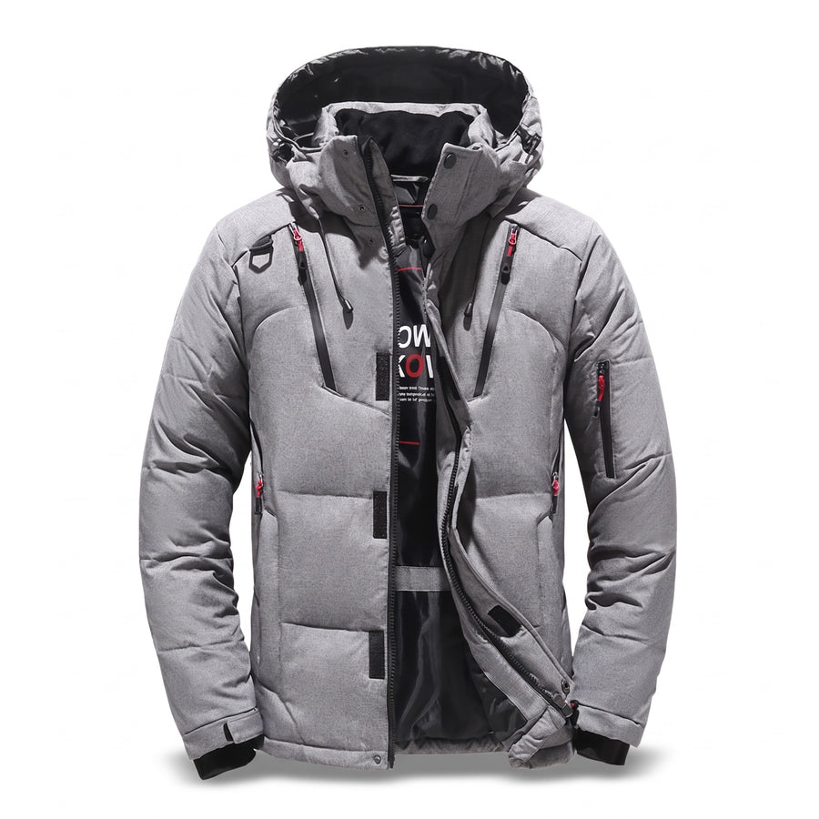 Men's Winter Down Jacket Goose Filled Water Repellent Windproof Coat, product photo 8