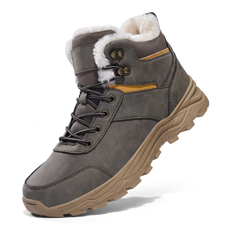 Men's Winter Hiking Boots Plush Lined Waterproof Snow Footwear, product photo 6