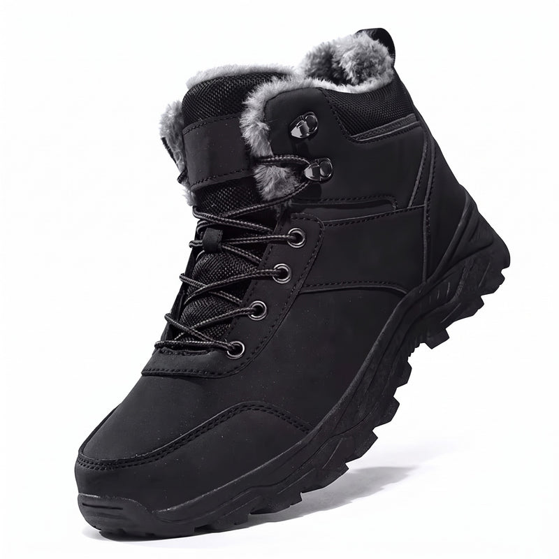 Men's Winter Hiking Boots Plush Lined Waterproof Snow Footwear, product photo 7