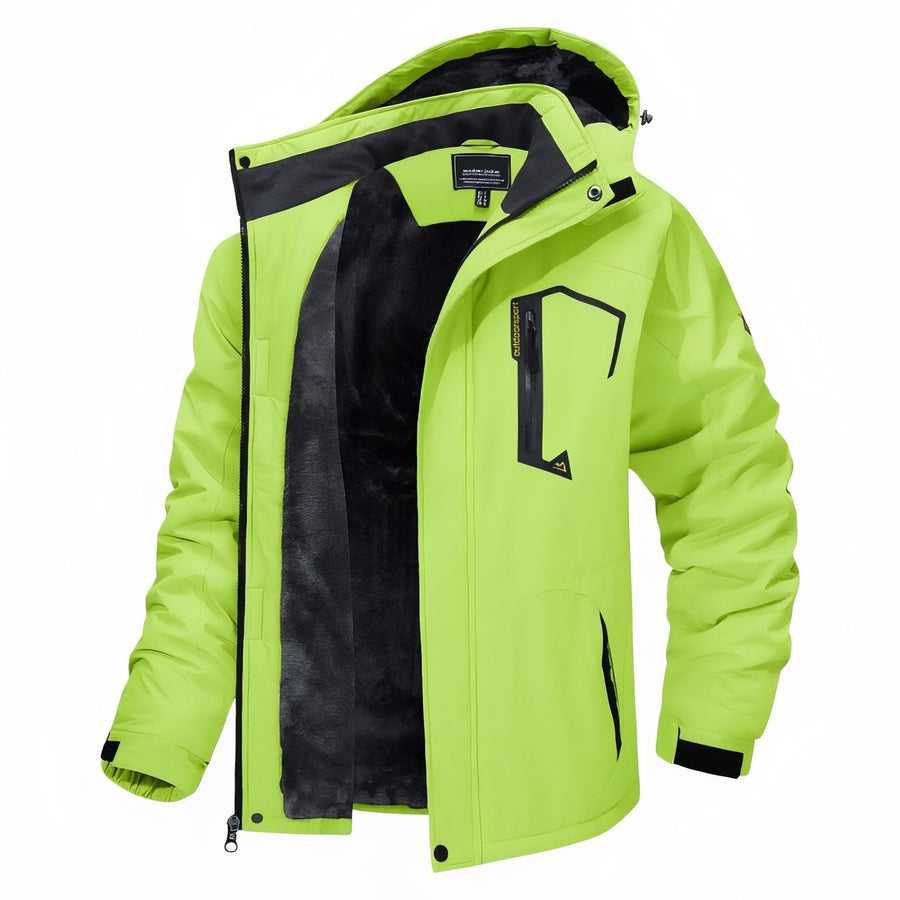 Men's Winter Hiking Jacket Waterproof Fleece Lined Trekking Coat – product view 1 | Great Lakes Outdoor