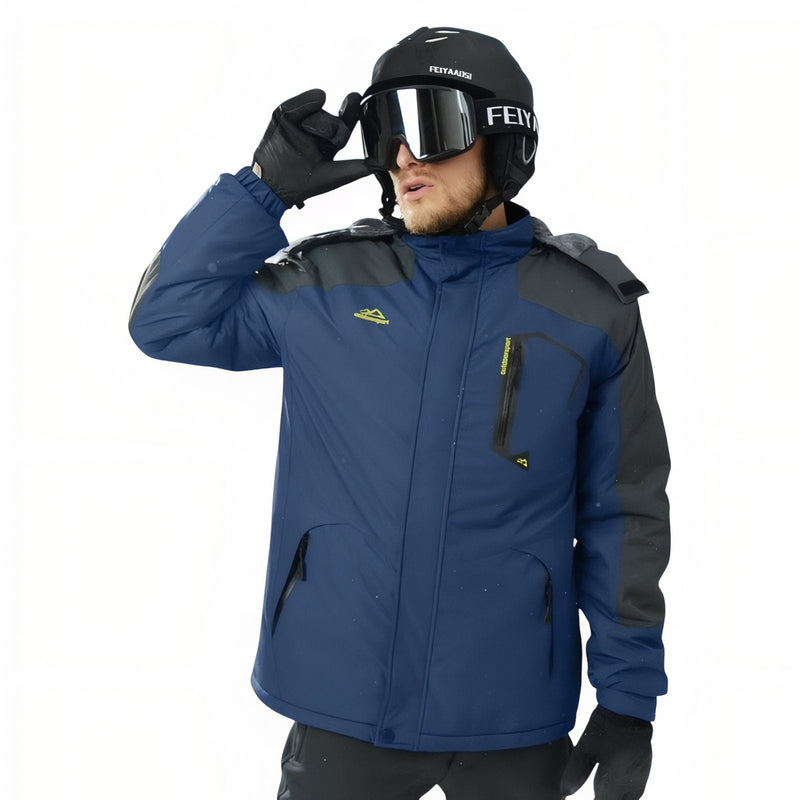Men's Winter Hiking Jacket Waterproof Fleece Lined Trekking Coat – product view 4 | Great Lakes Outdoor