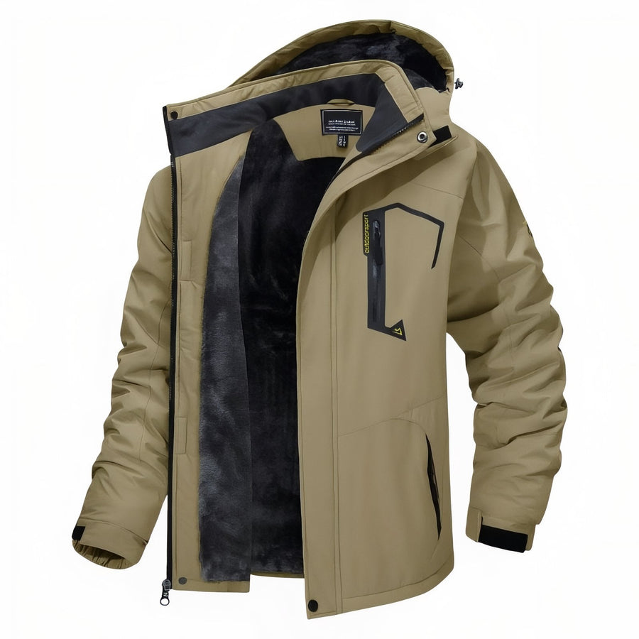 Men's Winter Hiking Jacket Waterproof Fleece Lined Trekking Coat – product view 18 | Great Lakes Outdoor