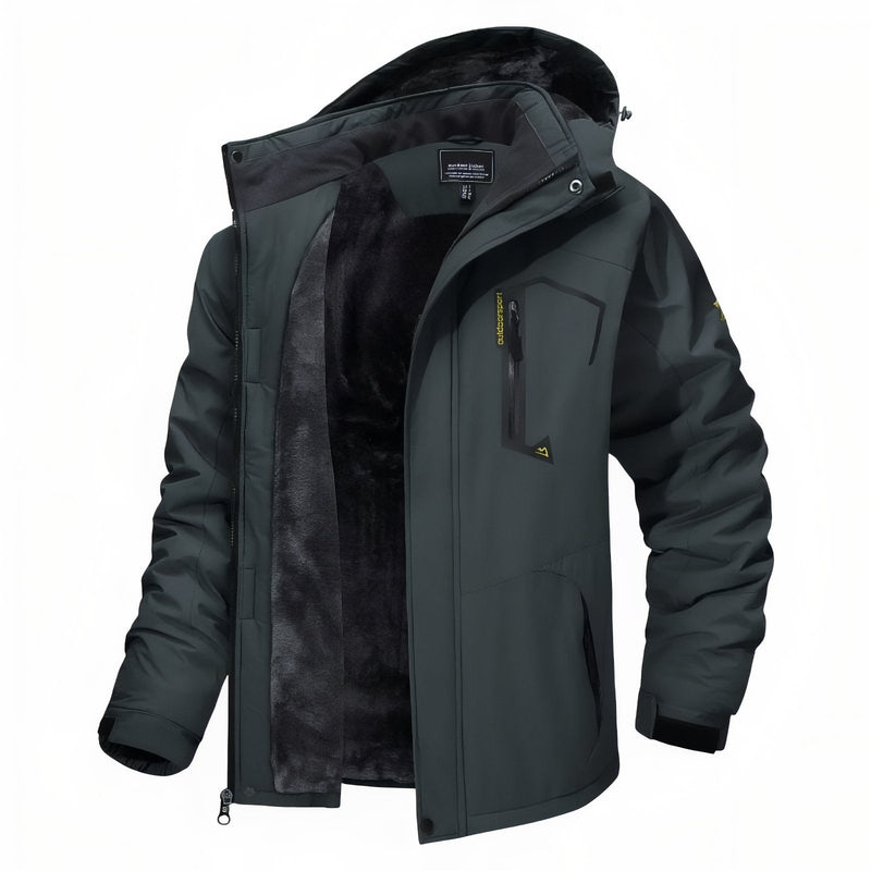 Men's Winter Hiking Jacket Waterproof Fleece Lined Trekking Coat – product view 19 | Great Lakes Outdoor