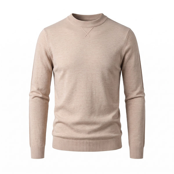 Men's Wool Cashmere Sweater Crew Neck Long Sleeve Knit Jumper