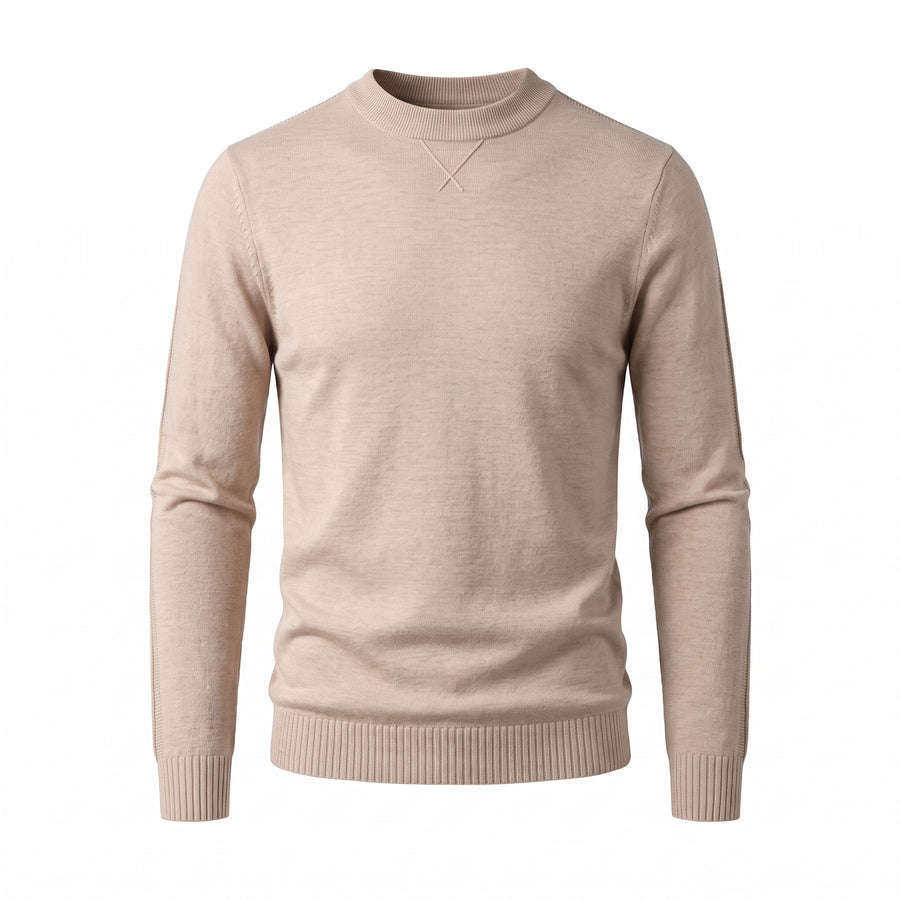 Men's Wool Cashmere Sweater Crew Neck Long Sleeve Knit Jumper, product photo 1