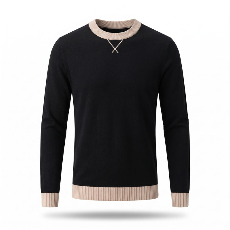 Men's Wool Cashmere Sweater Crew Neck Long Sleeve Knit Jumper, product photo 6