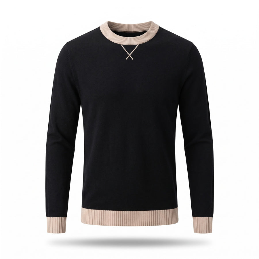 Men's Wool Cashmere Sweater Crew Neck Long Sleeve Knit Jumper, product photo 6