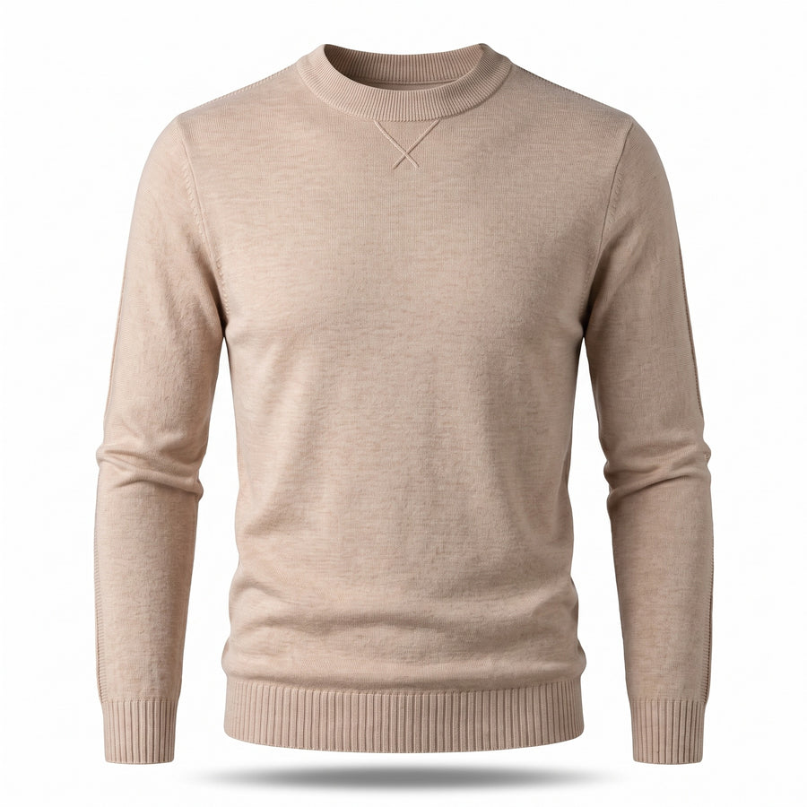Men's Wool Cashmere Sweater Crew Neck Long Sleeve Knit Jumper, product photo 7