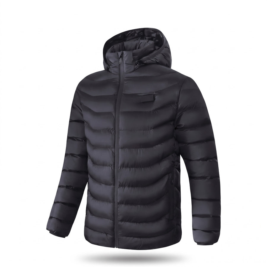 Men's Heated Jacket 24 Heating Zones Hooded Windproof Quilted Coat, product photo 1