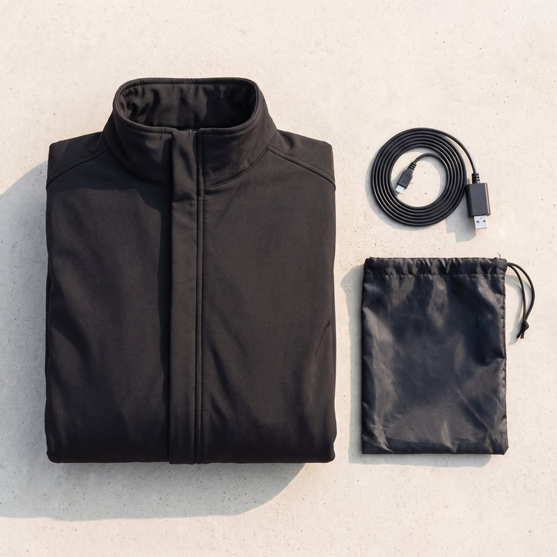 Men's Heated Jacket 24 Heating Zones Hooded Windproof Quilted Coat, product photo 6