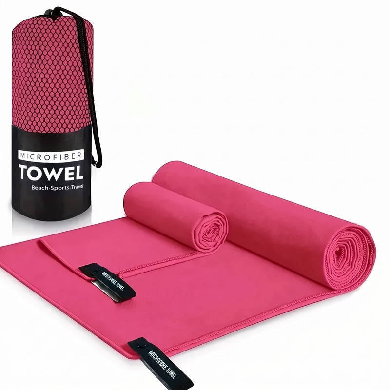 Microfiber Travel Towel Set 2 Piece Quick Dry Compact Beach Towels, product photo 7