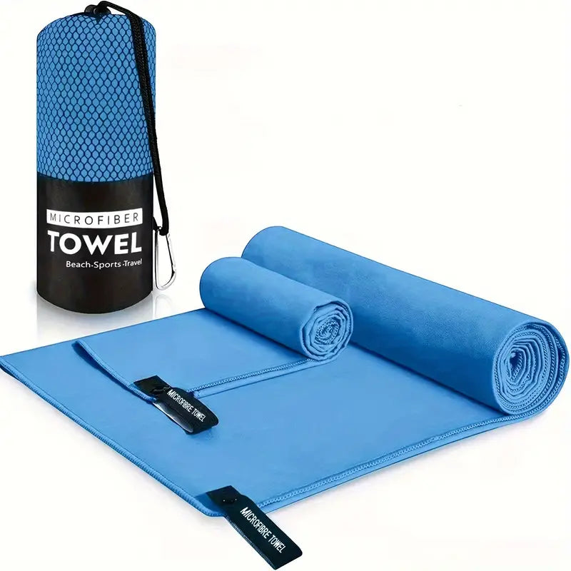 Microfiber Travel Towel Set Quick Dry Lightweight 2 Pack Towels – product view 1 | Great Lakes Outdoor
