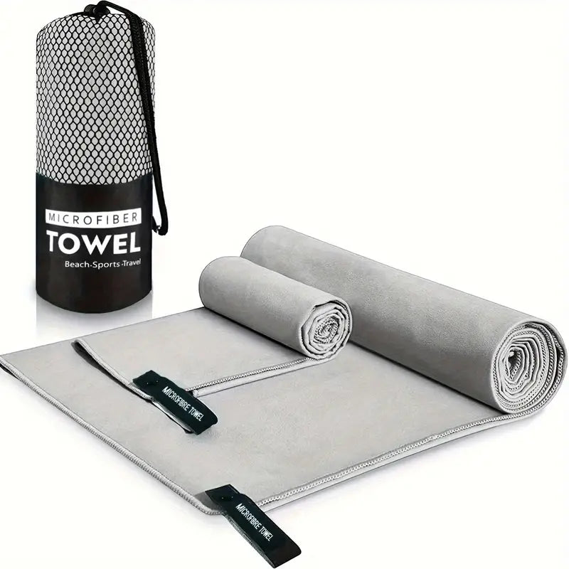 Microfiber Travel Towel Set Quick Dry Lightweight 2 Pack Towels – product view 2 | Great Lakes Outdoor