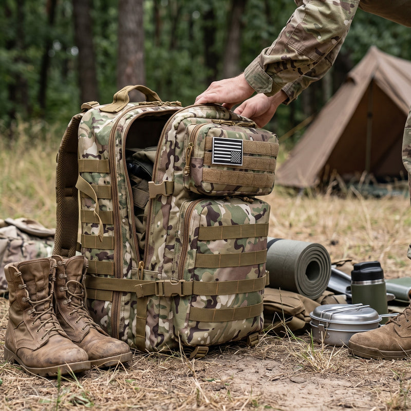 Military Backpack 45L MOLLE 600D Nylon 5 Pocket Tactical Rucksack, product photo 5