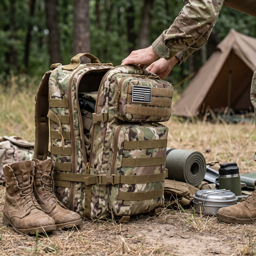 Military Backpack 45L MOLLE 600D Nylon 5 Pocket Tactical Rucksack, product photo 5