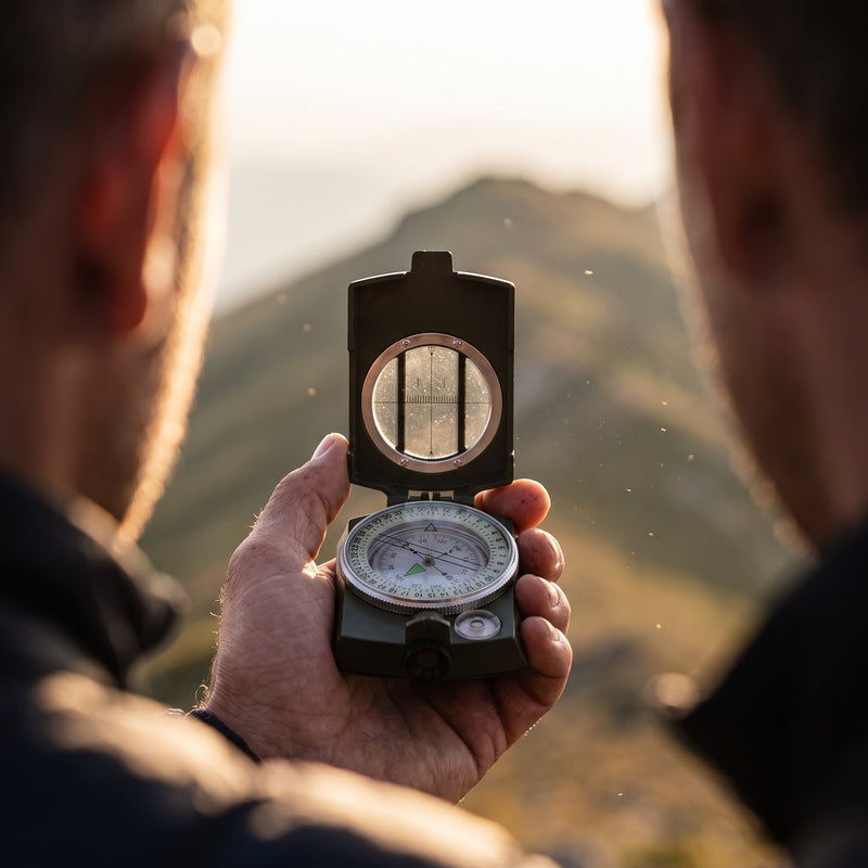 Military Compass Waterproof Shockproof Zinc Aluminum Alloy Sighting, product photo 3