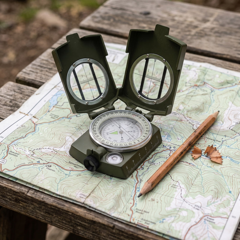 Military Compass Waterproof Shockproof Zinc Aluminum Alloy Sighting, product photo 5