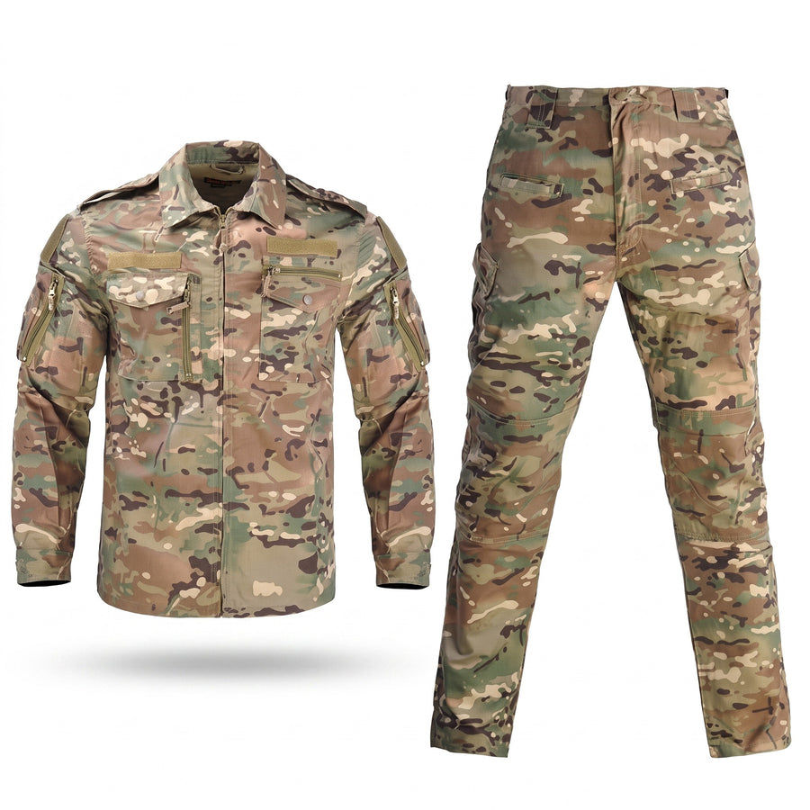 Military Uniform Set Shirt And Pants CP Camo Polyester Spandex, product photo 1