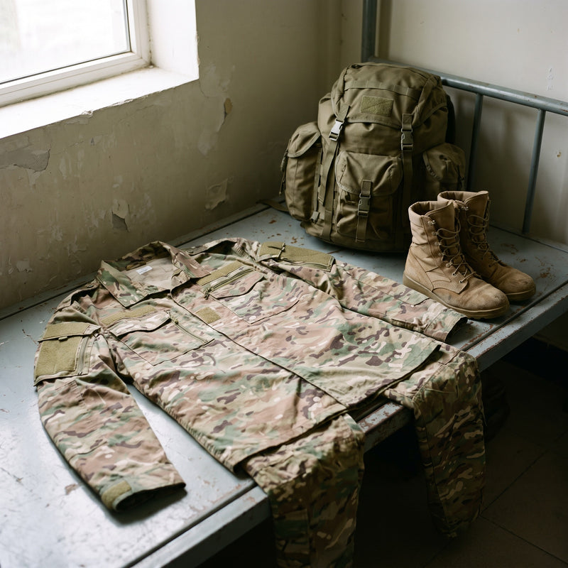 Military Uniform Set Shirt And Pants CP Camo Polyester Spandex, product photo 5