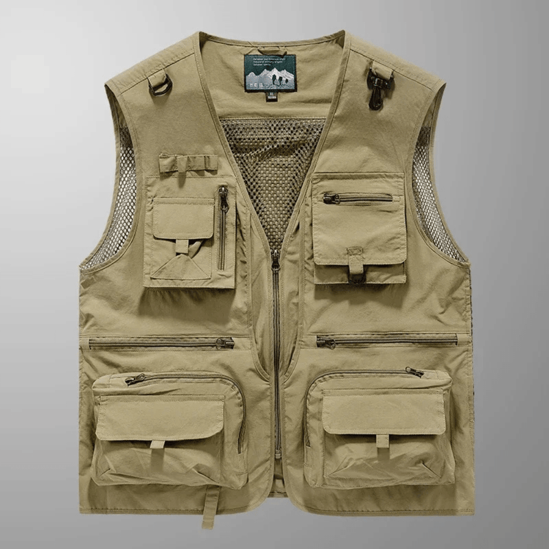 Multi-Pocket Utility Vest Lightweight Breathable Outdoor Hiking Jacket – product view 6 | Great Lakes Outdoor