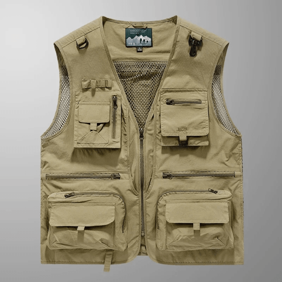 Multi-Pocket Utility Vest Lightweight Breathable Outdoor Hiking Jacket – product view 6 | Great Lakes Outdoor