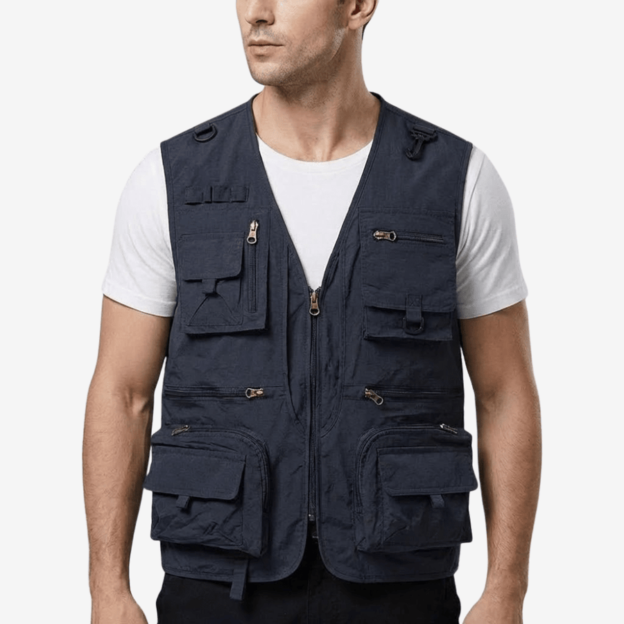 Multi-Pocket Utility Vest Lightweight Breathable Outdoor Hiking Jacket – product view 8 | Great Lakes Outdoor