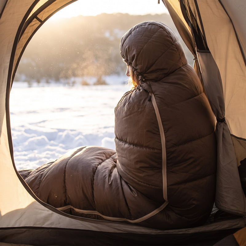 Mummy Sleeping Bag Cotton Filled 10F Rated Winter Camping Sack, product photo 3