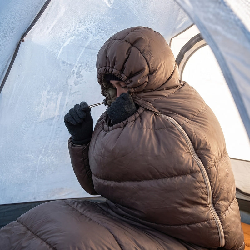 Mummy Sleeping Bag Cotton Filled 10F Rated Winter Camping Sack, product photo 5